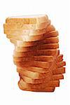 Spiral tower from toast bread slices