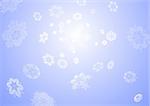 Winter  snowflake background