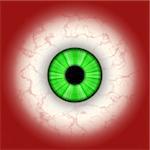 Computer generated macro view of eyeball