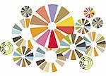 Colorful circles, group of design elements
