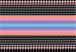 Abstract illustration of coral pink and black mesh on a horizontal axis with a central section of soft blue, lilac and coral pink colors.