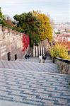 Stairs leading up to the Prague Castle, Czech Republic
