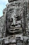 Stone face in temple Bayon, Angkor, Cambodia