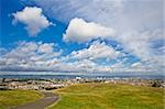 A view of Edinburgh under a cloudy sky from the Calton Hill