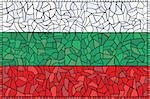 Bulgarian national flag created as window-pane; original size ratio -  2:3