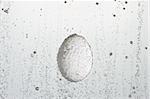 Fresh boiling egg on a white background.