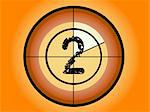 Orange and Red Circle Countdown at No 2 - (Vector Format)
