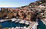 Beautiful scenery from the Mediterranean coastline of France and Monaco