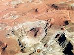 Aerial view of Utah Canyonlands with landforms.