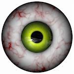 Computer generated illustration of green eye