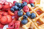 Breakfast Waffles with fruit