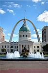 View of Saint Louis, Missouri with court house where Dred Scott sued to obtain his freedom in 1847 which led to the ultimate abolition of slavery.