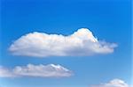 Beautiful white clouds and blue sky on a sunny day