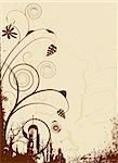 floral brown abstract image ideal as a background with room for your own text