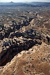 Aerial of southwest desert canyon in Canyonlands National Park in Utah, USA.