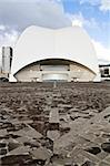 Perspective of an odd building located in Tenerife, Canary islands, Spain.