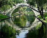 Moon Gate, Purple Bamboo Park, Beijing, China  Water Reflections Summer