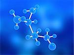 3d rendered illustration of molecules on a blue background