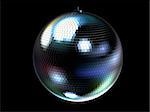 3d rendered illustration of a silver disco sphere