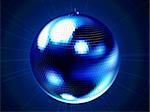 3d rendered illustration of a blue disco sphere