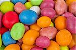 A full background of brightly colored candies