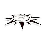 Compass symbol on white background, illustration