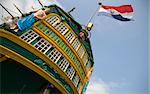 The Dutch tall ship "Amsterdam" in the harbor of Amsterdam