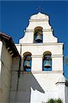 Bell tower, Mission San Juan Bautista, California