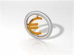3d scene of the symbol of the euro