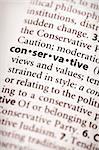 Selective focus on the word "conservative". Many more word photos for you in my portfolio...
