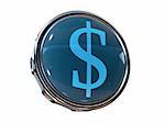 3d scene icon with symbol of the dollar
