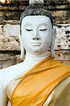 Buddha at the temple of Wat Yai Chai Mongkol in Ayutthaya near Bangkok, Thailand.
