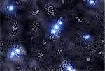 Space background with stars and nebula's