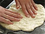 dough preparing for pie baking