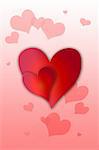 Heart background with ornate decoration