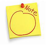 two adhesive notes with copy space against white background, gentle shadow underneath