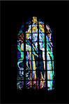 multi colored stained glass window