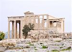 The Erechtheum (Greek temple) at the Acropolis in Athens, Greece. c 5th century BC