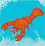 Vector illustration of a lobster