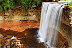 Scenic waterfall in wilderness in Ontario, Canada.