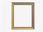 An empty canvas frame isolated on white background - 3d render