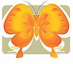 Illustration  of Butterfly in  Multi Coloured,