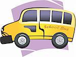 Illustration of a yellow school bus