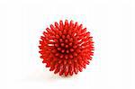 Red massge ball on white background