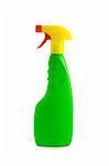 A spray bottle. Vivid and industrial colours. Isolated on white with clipping path excluding drop shadow.