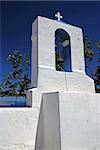 Belfry of the church in Zia - mountain village on Greek island Kos