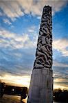 The monolith in the vigeland sculpture park in Oslo, Norway