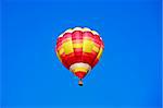 Hot Air Balloon Isolated Against a Blue Sky