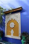 Window of Islamic museum in Jardine Majorelle, Marocco, Africa, very beautiful and laconic image