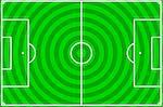 vector illustration of a soccer field with green circles